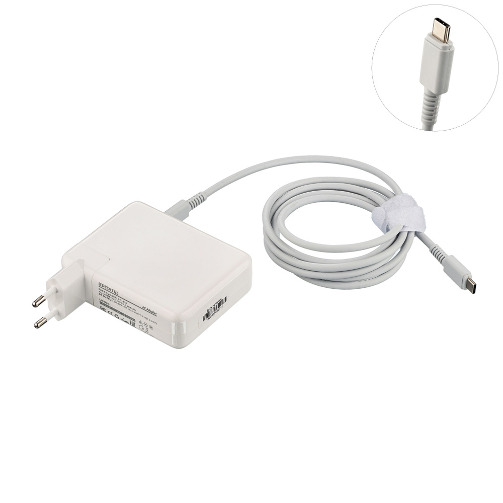 Pitatel Блок питания для ноутбука Apple, HP, Lenovo, 140 Вт, USB тип C ...