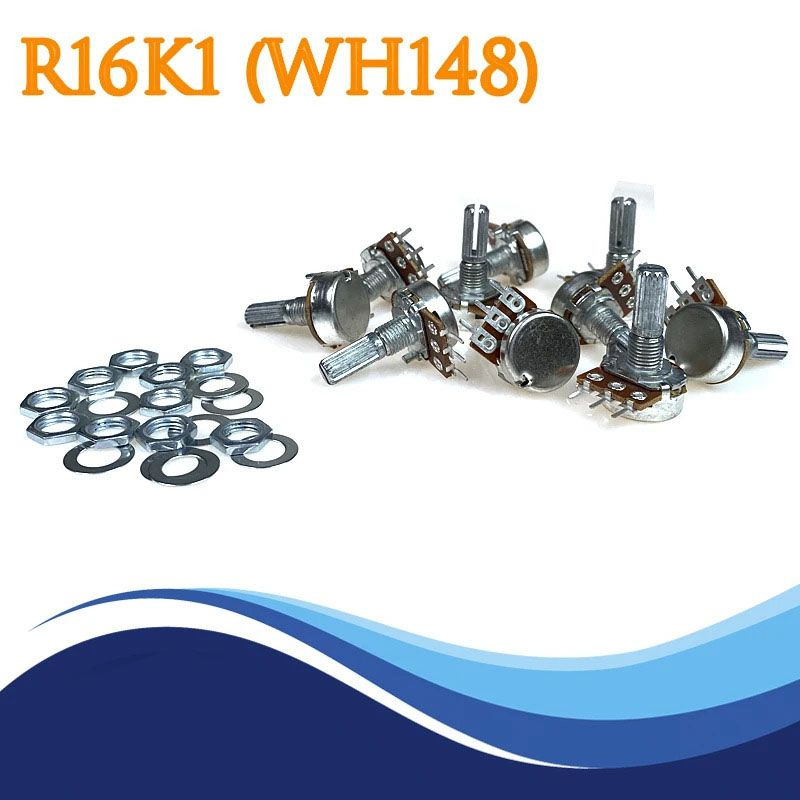 Переменный резистор (потенциометр) WH148 R16K1 5 кОм линейная ...