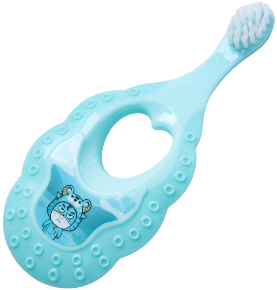 Детская зубная щетка с мягкой щетиной из нейлона, от 18 месяцев, первая ...