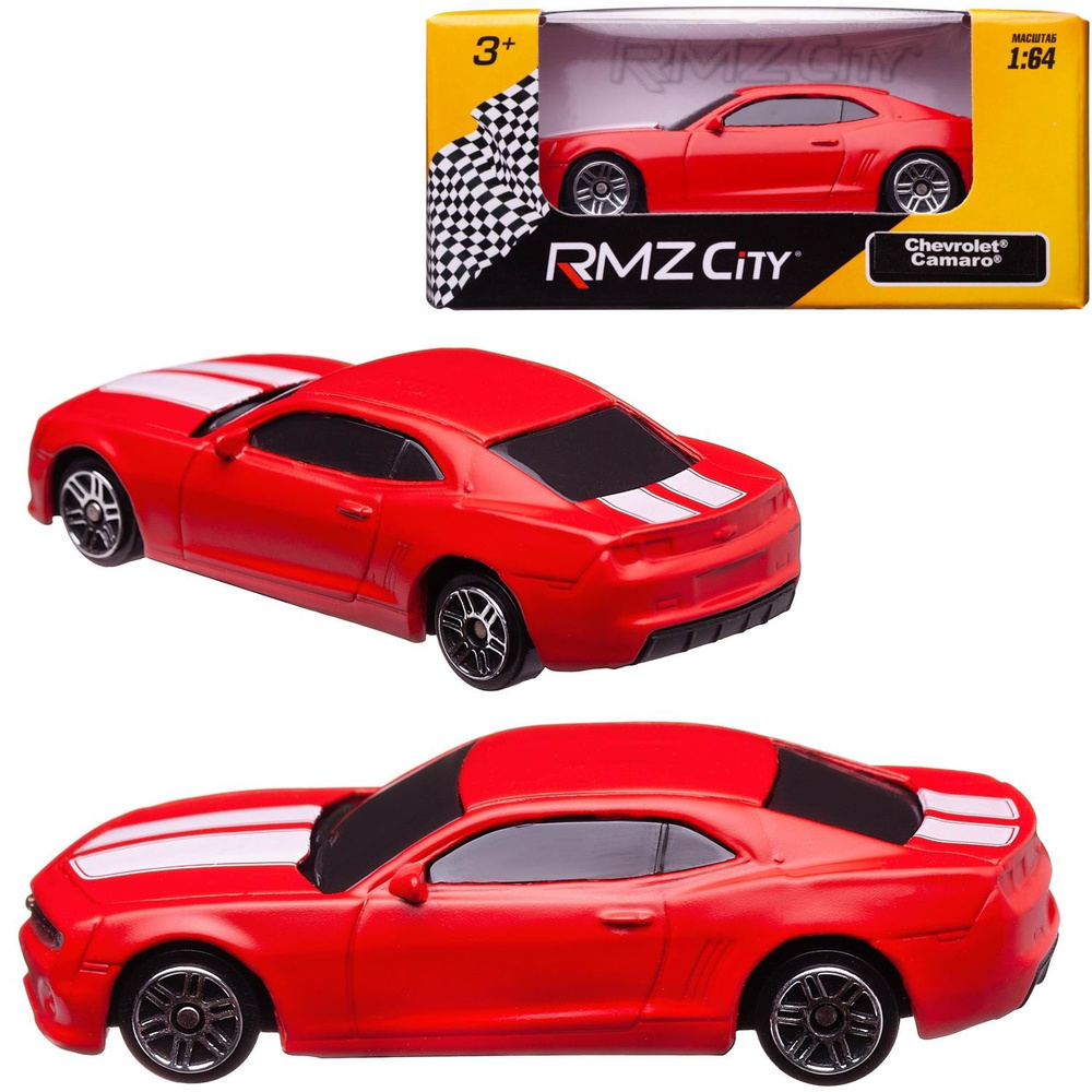 Машина металлическая RMZ City 1:64 Chevrolet Camaro, без механизмов, цвет  матовый красный - купить с доставкой по выгодным ценам в интернет-магазине  OZON (1403451256)