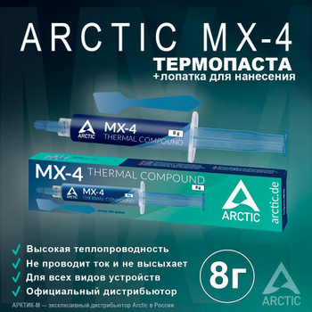 Термопаста Arctic MX-6 ARCTIC-M купить по выгодной цене в интернет