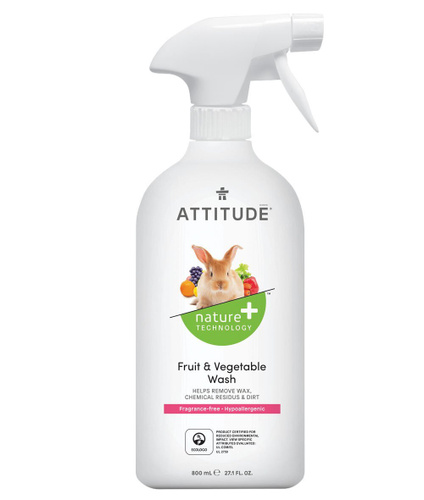 Attitude Экологическое средство для мытья фруктов и овощей Гипоаллергенное Без запаха 800 мл  #1