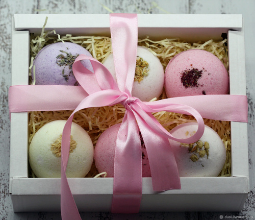 Большая бомбочка для ванны, бурлящий шар "Сочный арбуз", 220 г - купить в интерн