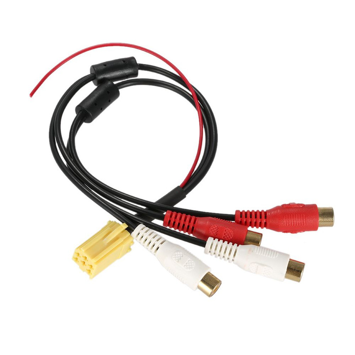 Mini 6 Pin ISO адаптер Aux Линейный выход 4 Chinch Kabel 4 RCA разъем ...