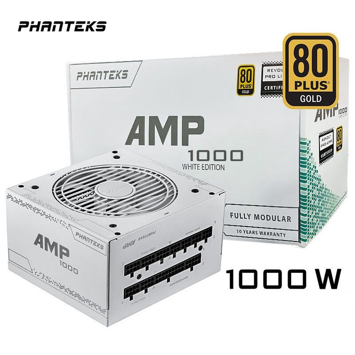 Блок питания компьютера Phanteks AMP/Y1, 1000 Вт (PH-P1000G-WT01 ...