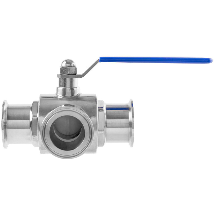 3х-ходовой шаровый кран кламп 2,0 дюйма нерж. - купить с доставкой по ...