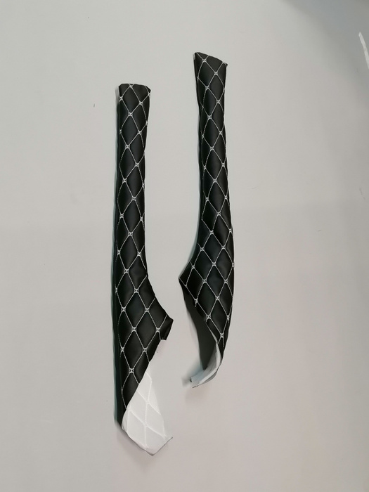 Накладки на стойки лобового стекла ГАЗель Некст/Газон Некст, белый ромб ...