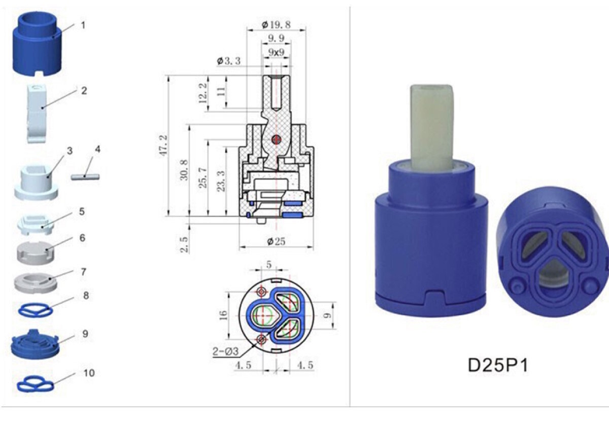 Душевой комплект с тропическим душем Kasanye Shower 2x30