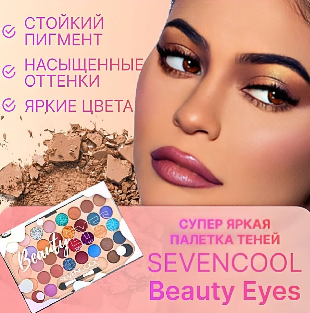 Тени для век 36 оттенков NEW! / Палетка для глаз, нюдовые, матовые ...