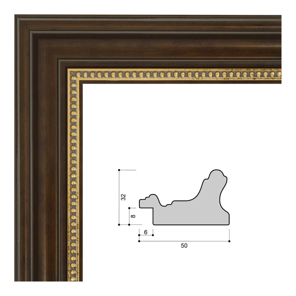 Рама багетная 50x70, с акриловым стеклом и двп., 50x70, фото 4