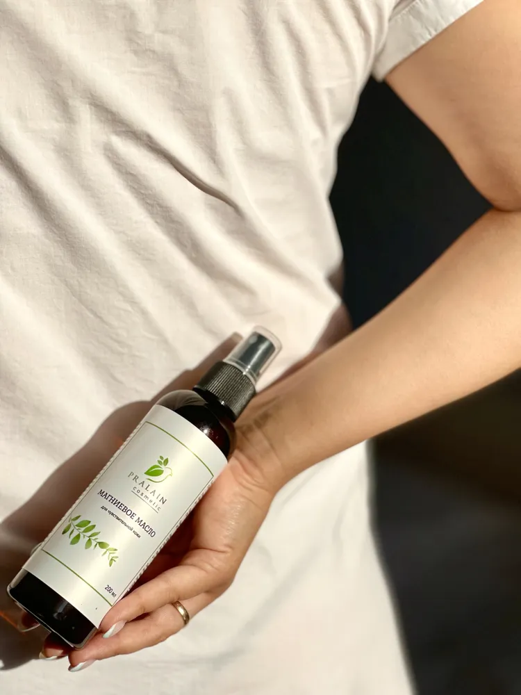 Магниевое масло для тела и роста волос, Magnesium oil 200мл, Pralain, 200 мл, фото 4