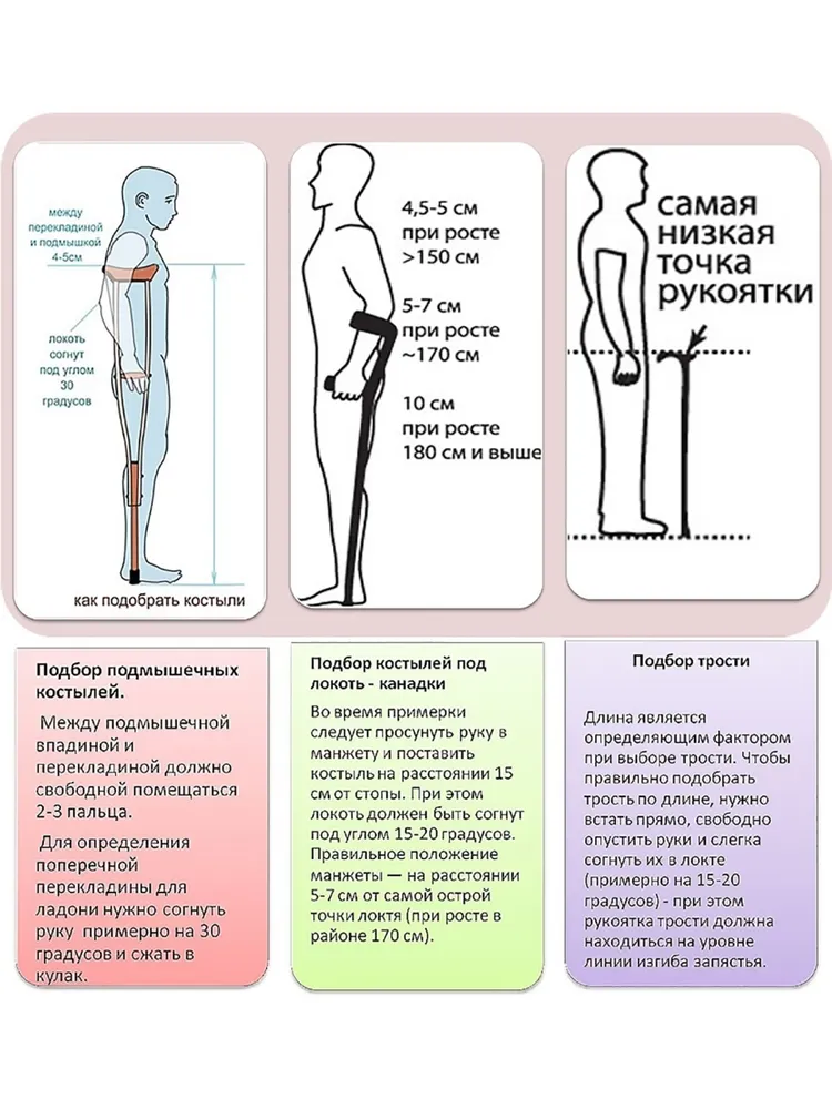 Костыль канадка под локоть алюминивый облегченный с регулировкой высоты серый, Германия, серый, фото 5