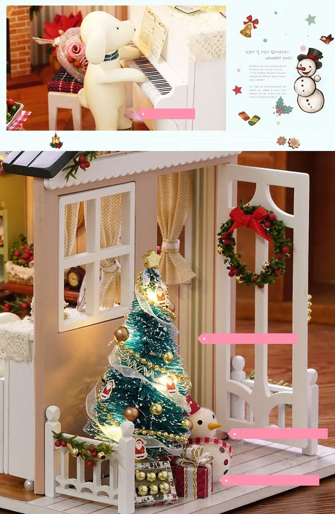 Интерьерный конструктор "Рождественский домик собачки" DIY миниатюра 8009, вариант, фото 5