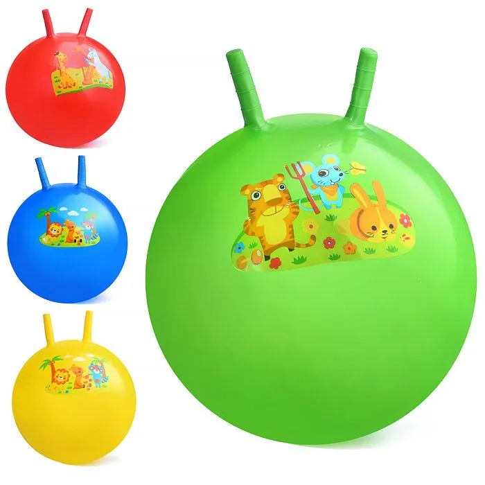 Мяч попрыгун 00-1563 с рожками 45см (цвет разноцветный) UralToys, вариант