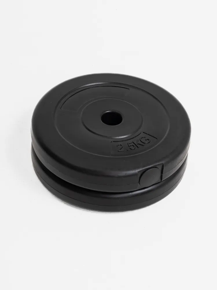 Диски для штанги OneFit, пластиковые, 2 шт по 2,5 кг, d-26 мм, 100-003, 2 шт, 2,5 кг, фото 2