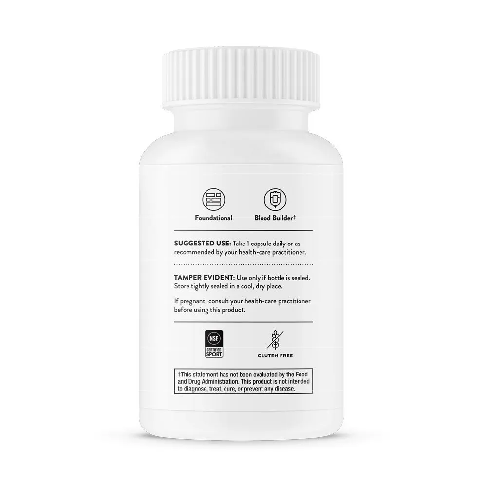 Iron Bisglycinate, Железо Бисглицинат, Thorne Research, 60 капсул, вариант, фото 4