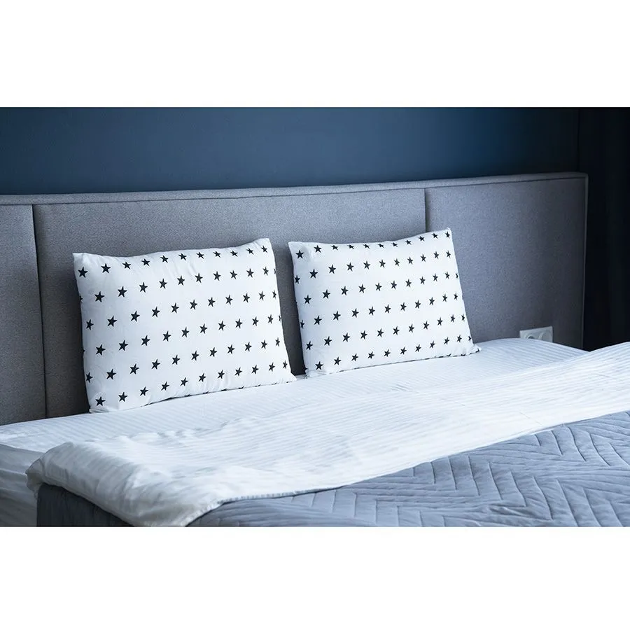 Наволочка на молнии Arneo Home Stars Black 40x60 см, 1 шт., 100% хлопок, 40x60 см, 1 шт, фото 5