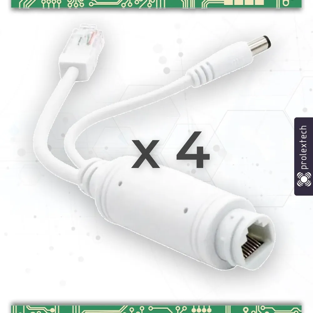 POE сплиттер комплект 2 шт. разветвитель уличный 48v на 12v для IP камер видеонаблюдения герметичный водонепроницаемый пое, 4 шт, фото 6