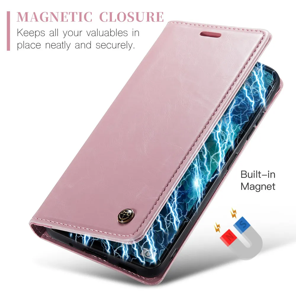 Caseme Кожаный книжка чехол для Samsung Galaxy S20 FE 6,5 дюйма с визитницей из экокожи, вариант, фото 3