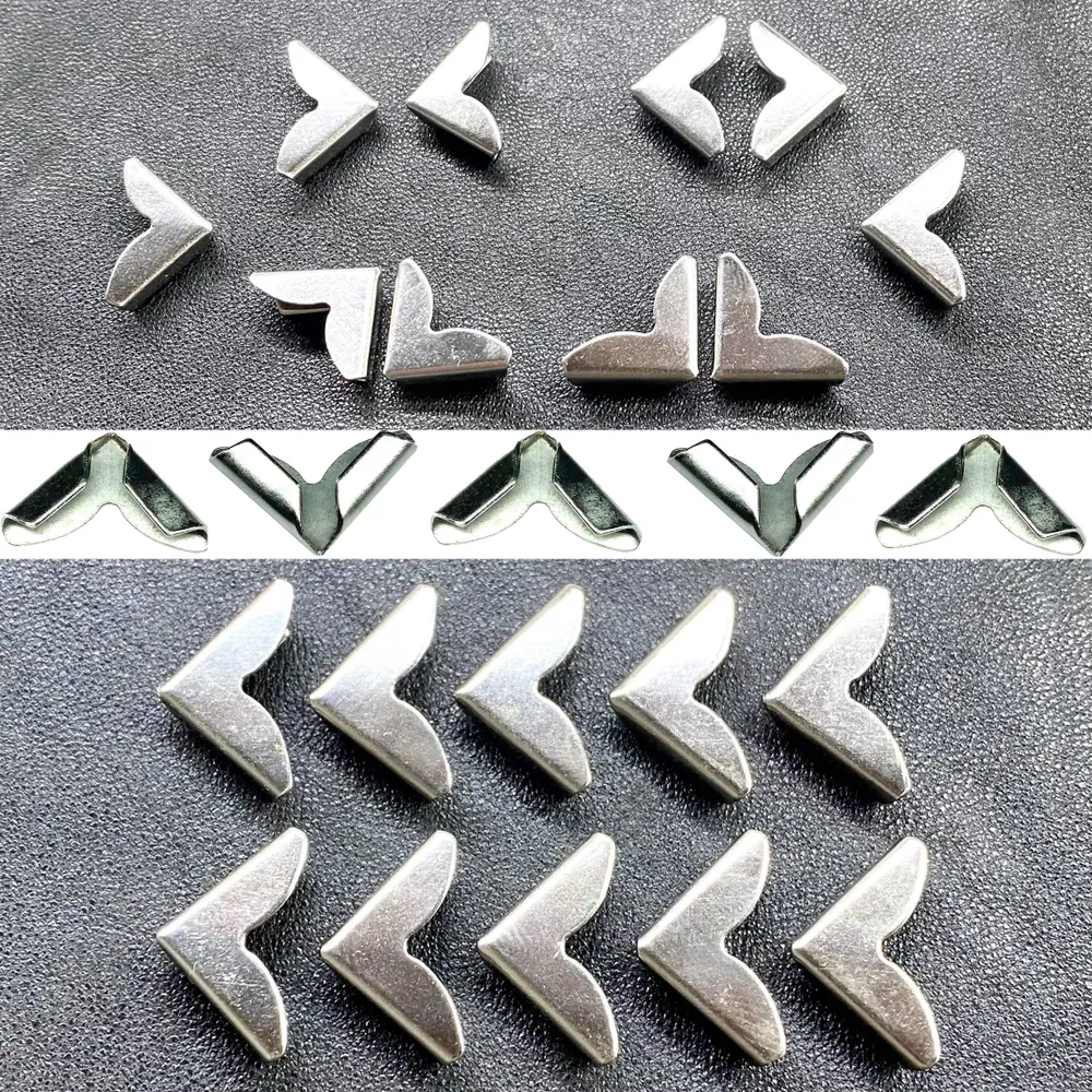 Уголок никелированный для сумок, папок, блокнотов 16х16 мм (10 шт), 16x16 мм, 10 шт, фото 4