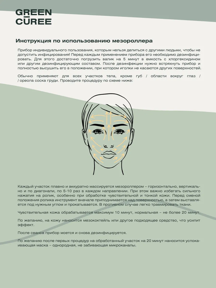 Мезороллер для лица, тела и волос, от морщин, растяжек и шрамов. Мезороллер для лица линии направления движений. Мезороллер для лица. Как пользоваться мезороллером для тела. 5 мм.
