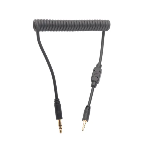 Синхронизационный кабель Flash Sync 3.5mm male-male, спиральный, для фотоаппаратов Leica серий G и F