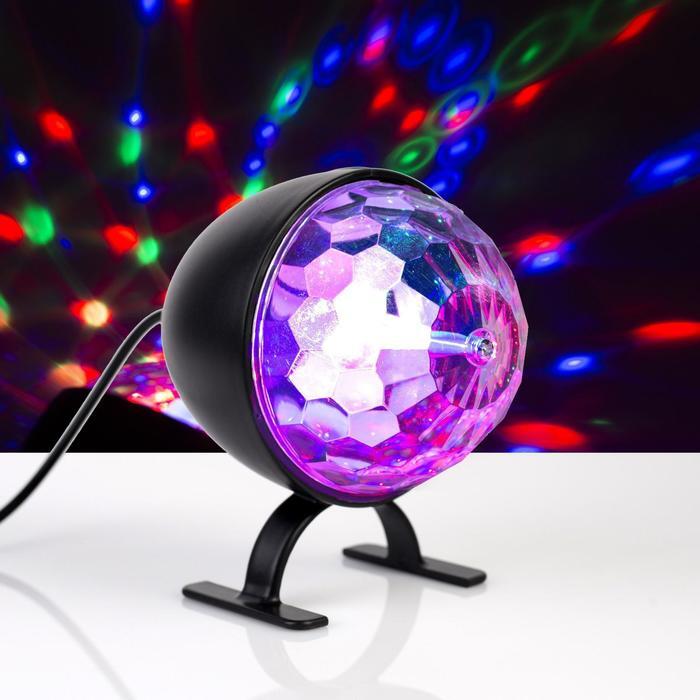 Световой прибор Полусфера 5 см, свечение RGB, 220 В