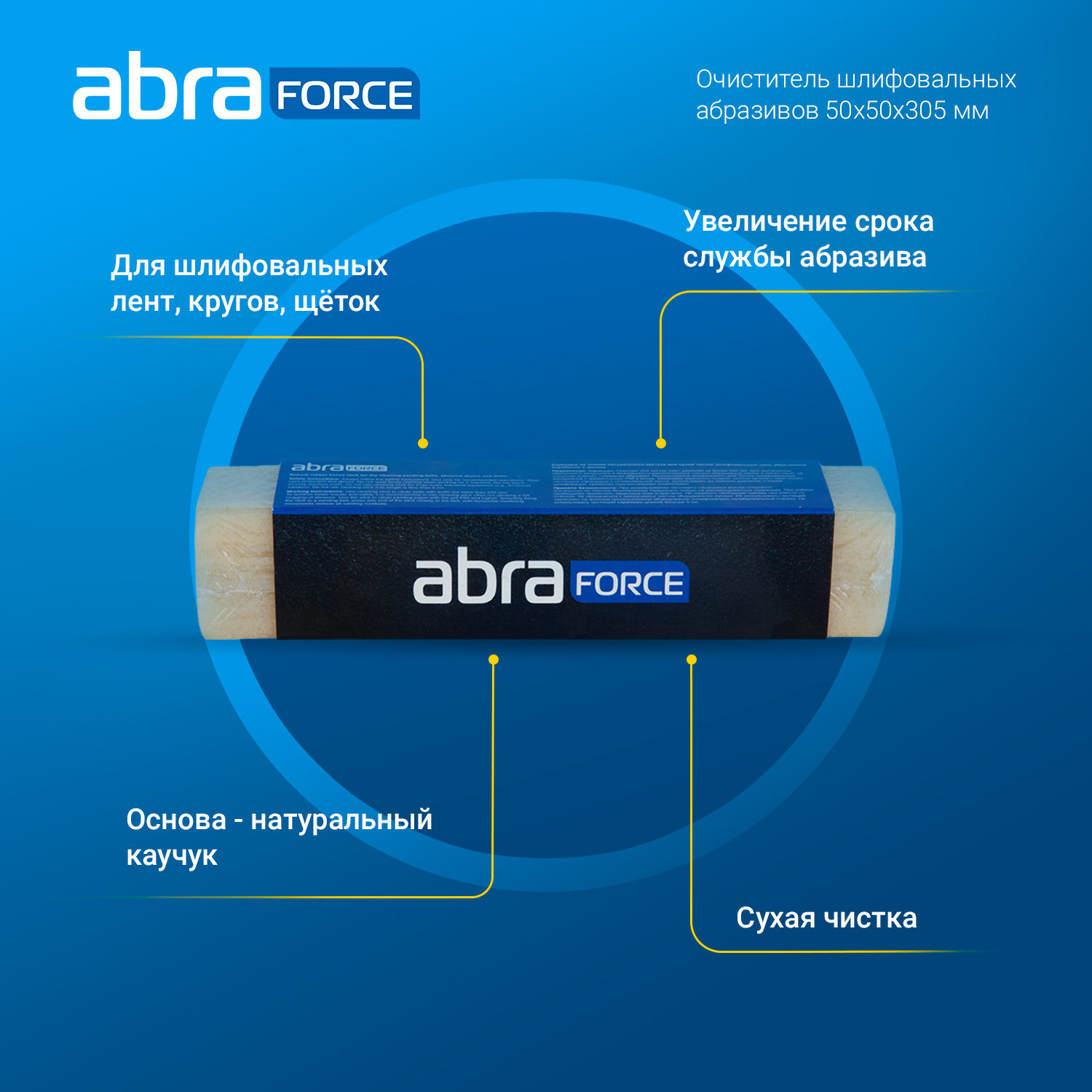 ЧистящийкарандашABRAforce50х50х305мм