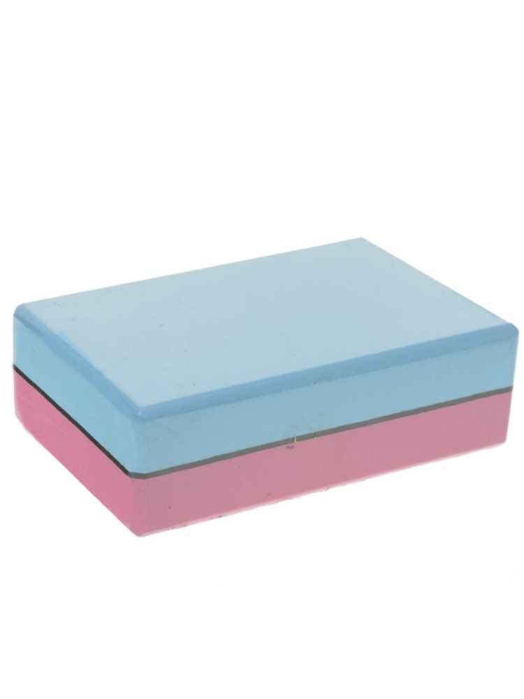 Блок для йоги EVA, 23x15x7.6см, двухцветный Блок для йоги EVA, 23x15x7.6см, двухцветный