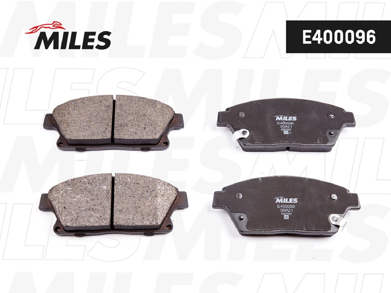 Miles E400096 Колодки тормозные (Смес, Low-Metallic) передние