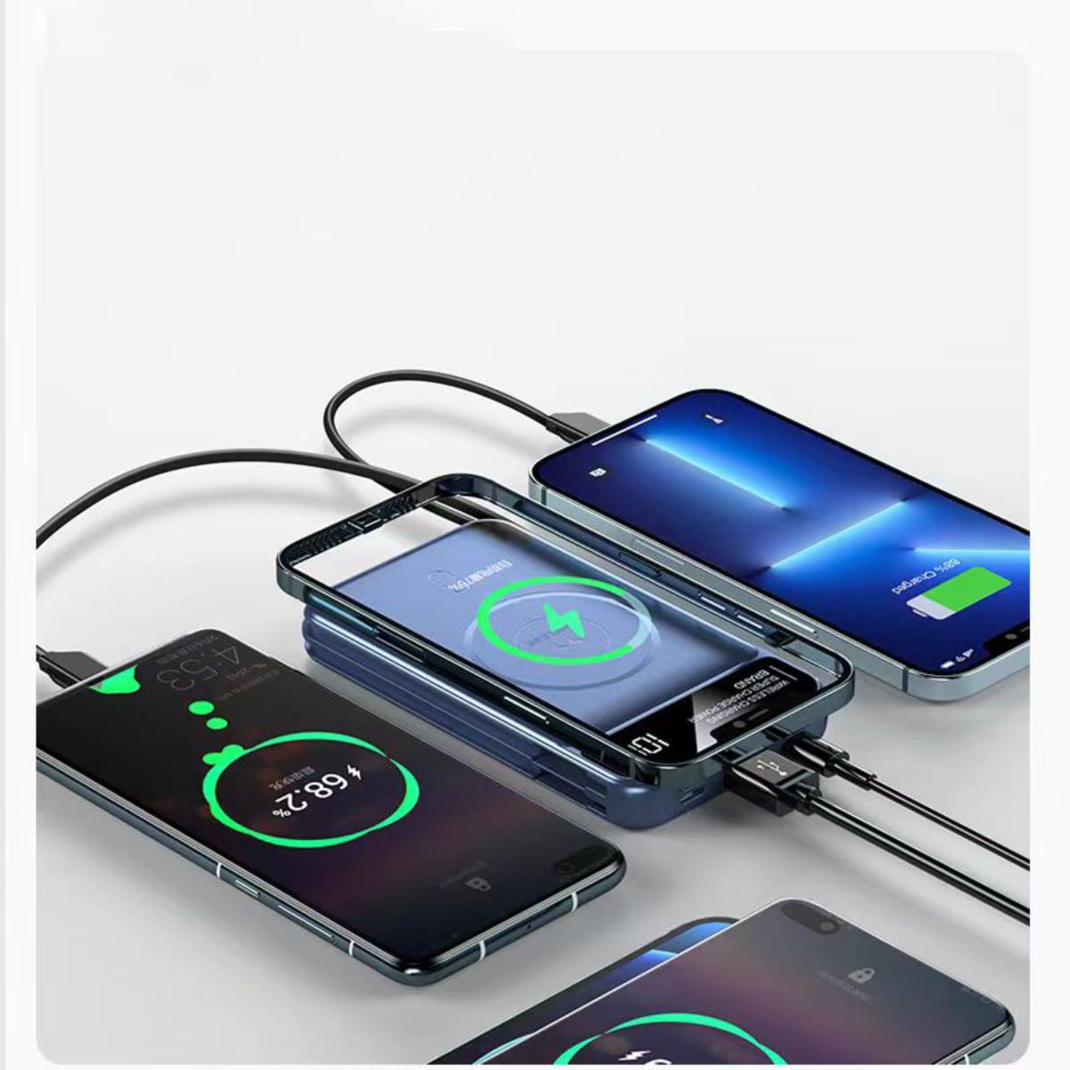 Magnetic wireless charging power bank