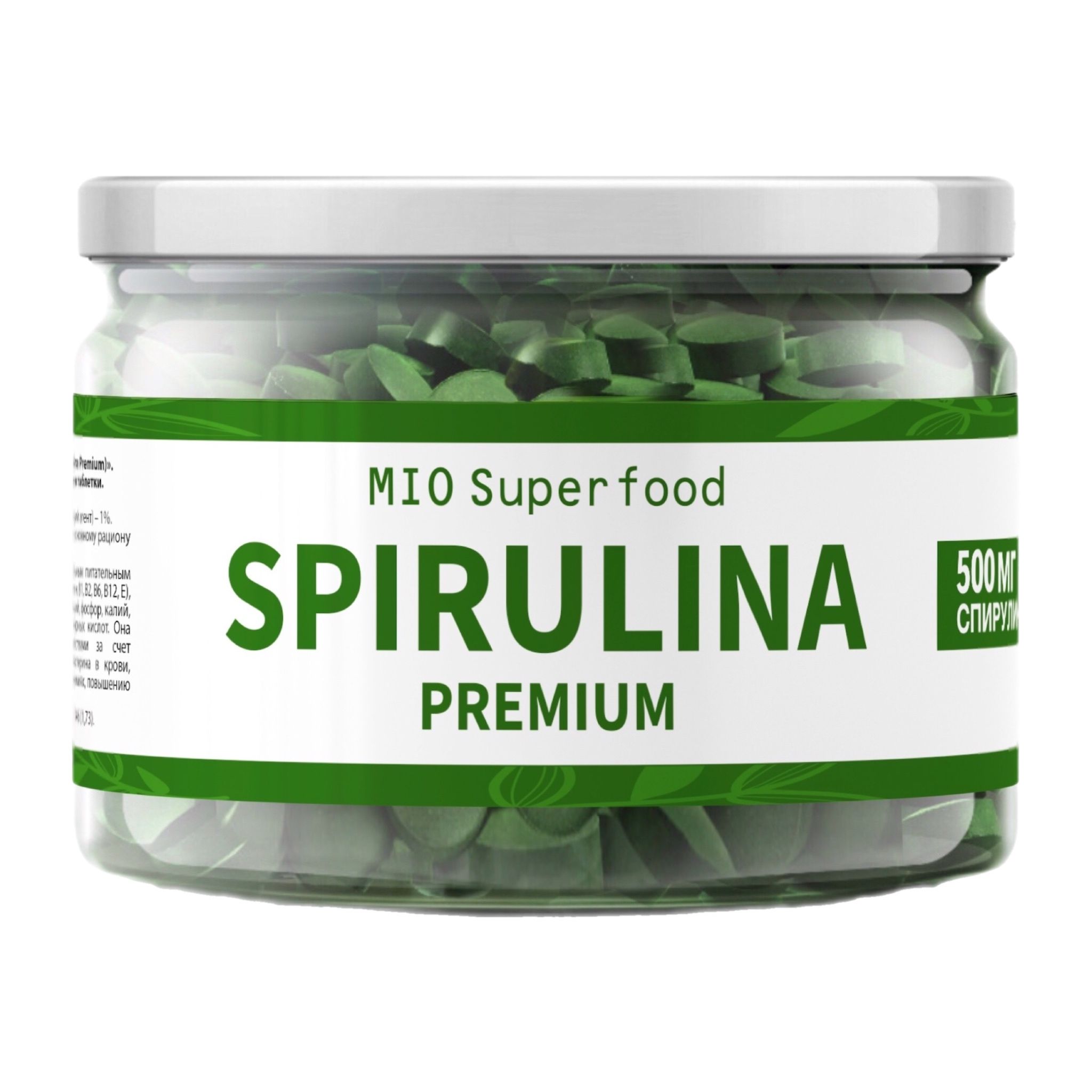 Спирулина PREMIUM Miosuperfood (200 г) 400 таб. по 500 мг органическая ...