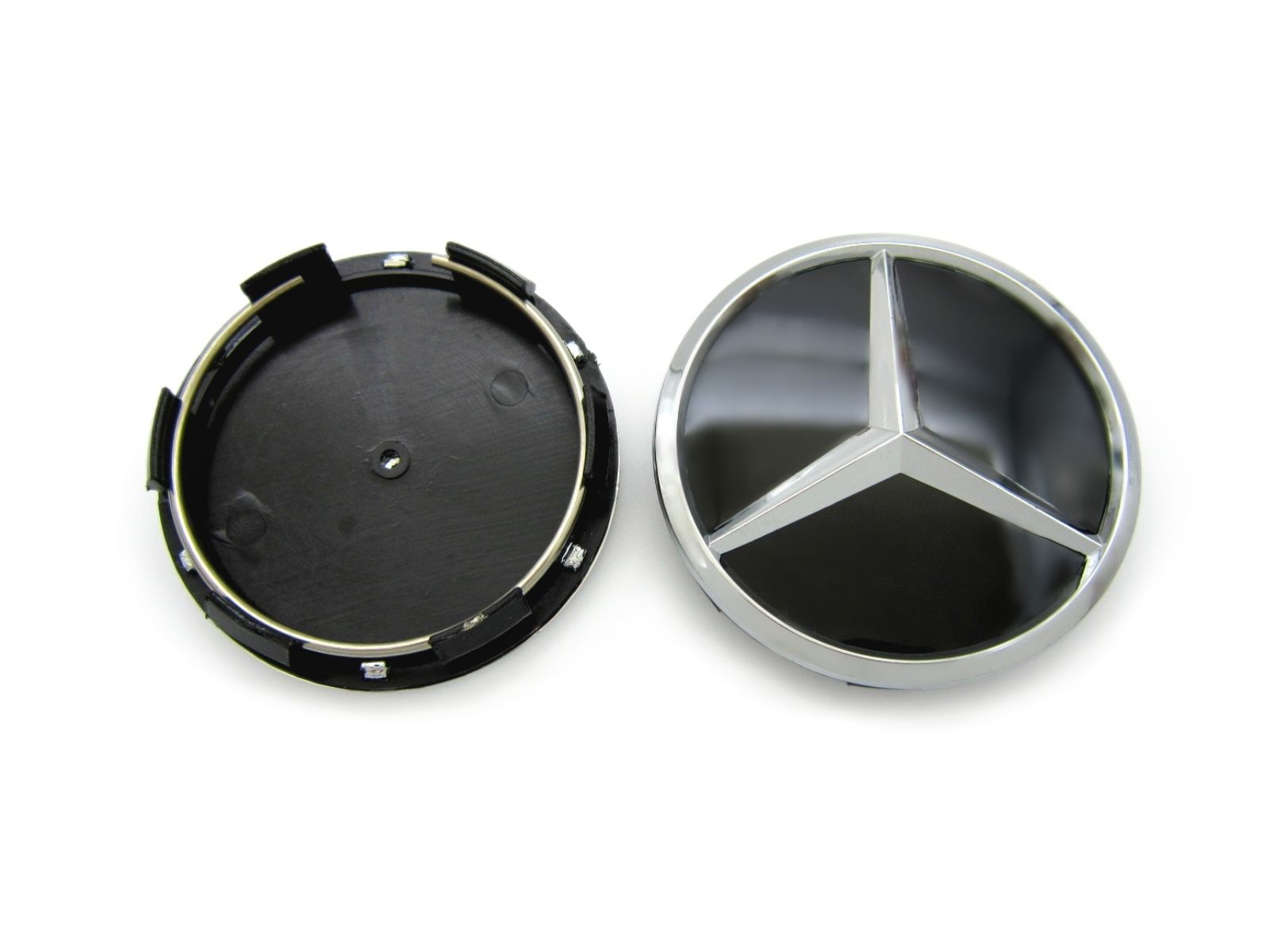 КолпачкизаглушкиналитыедискиМерседес60/56/9Black2шт.