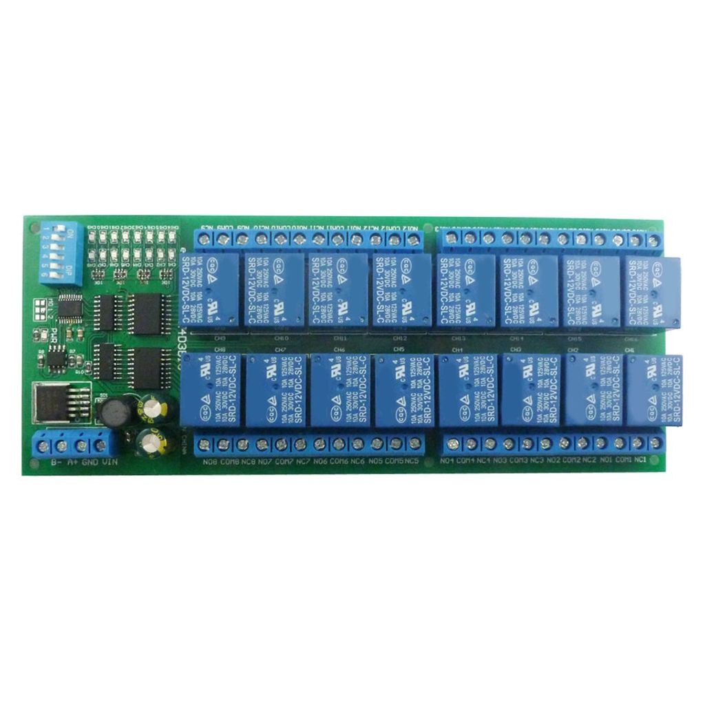 16-канальный распределительный щит RS485 DIN 35 Rail Box Modbus RTU ...