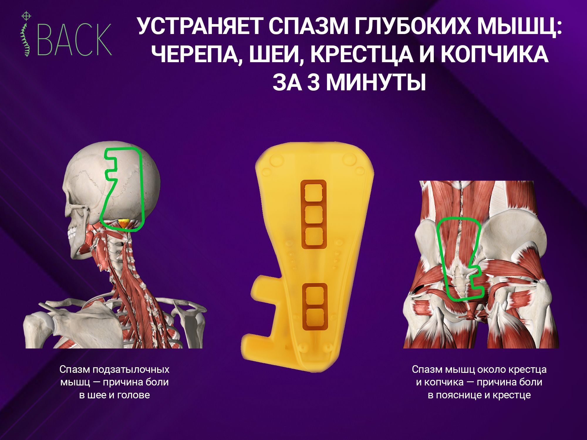 Ручной массажер для шеи и плеч, для головы, спины, поясницы iBACK PHYSIO,  мини массажер универсальный для ног и стоп, магнитный массажер для  триггерных точек, домашний фасциальный массажер - купить с доставкой по