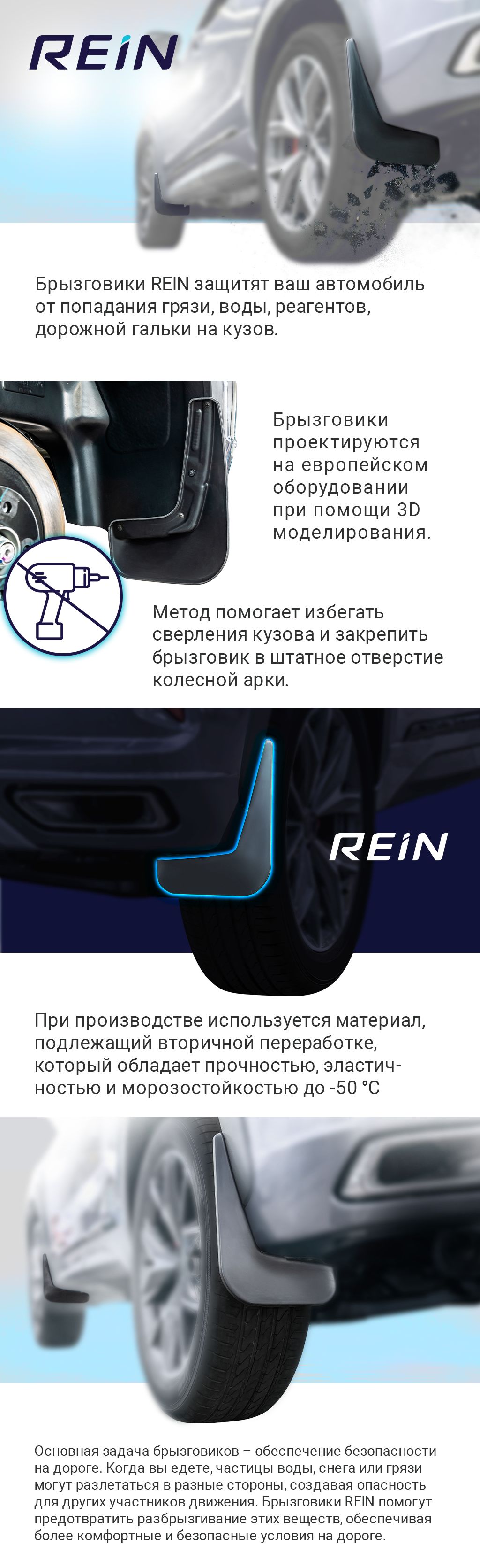 Брызговики передние подходят для GEELY Coolray I 2020 - >2 шт.(standard) /  Джили Кулрей - REIN арт. NLFD.A58983.F13 - купить по выгодной цене в  интернет-магазине OZON (294069667)