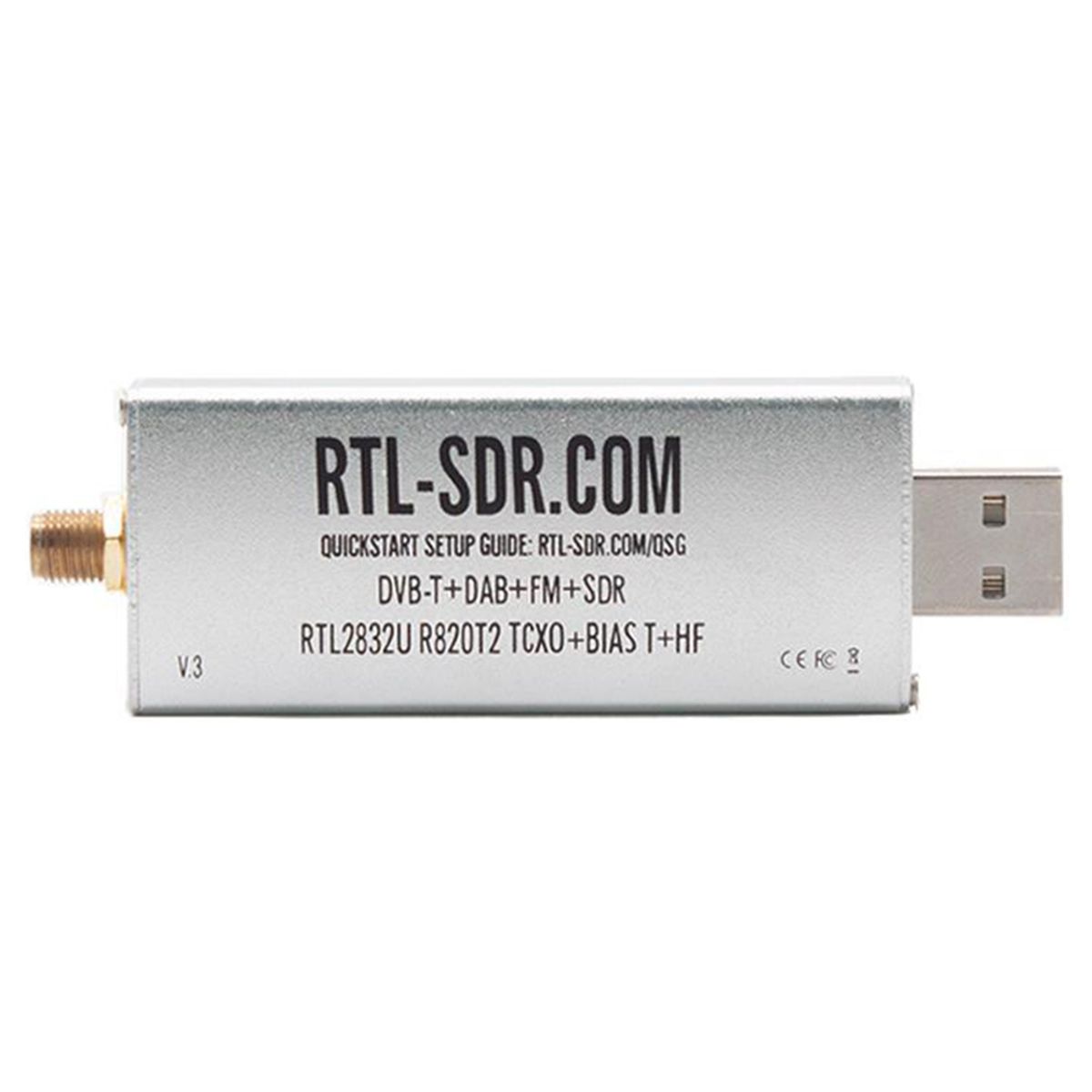 ДляRTL-SDRBlogV3R820T2ПриемникTCXOHFBiasTSMAПрограммноопределяемоерадио500-1766МГцДо3,2