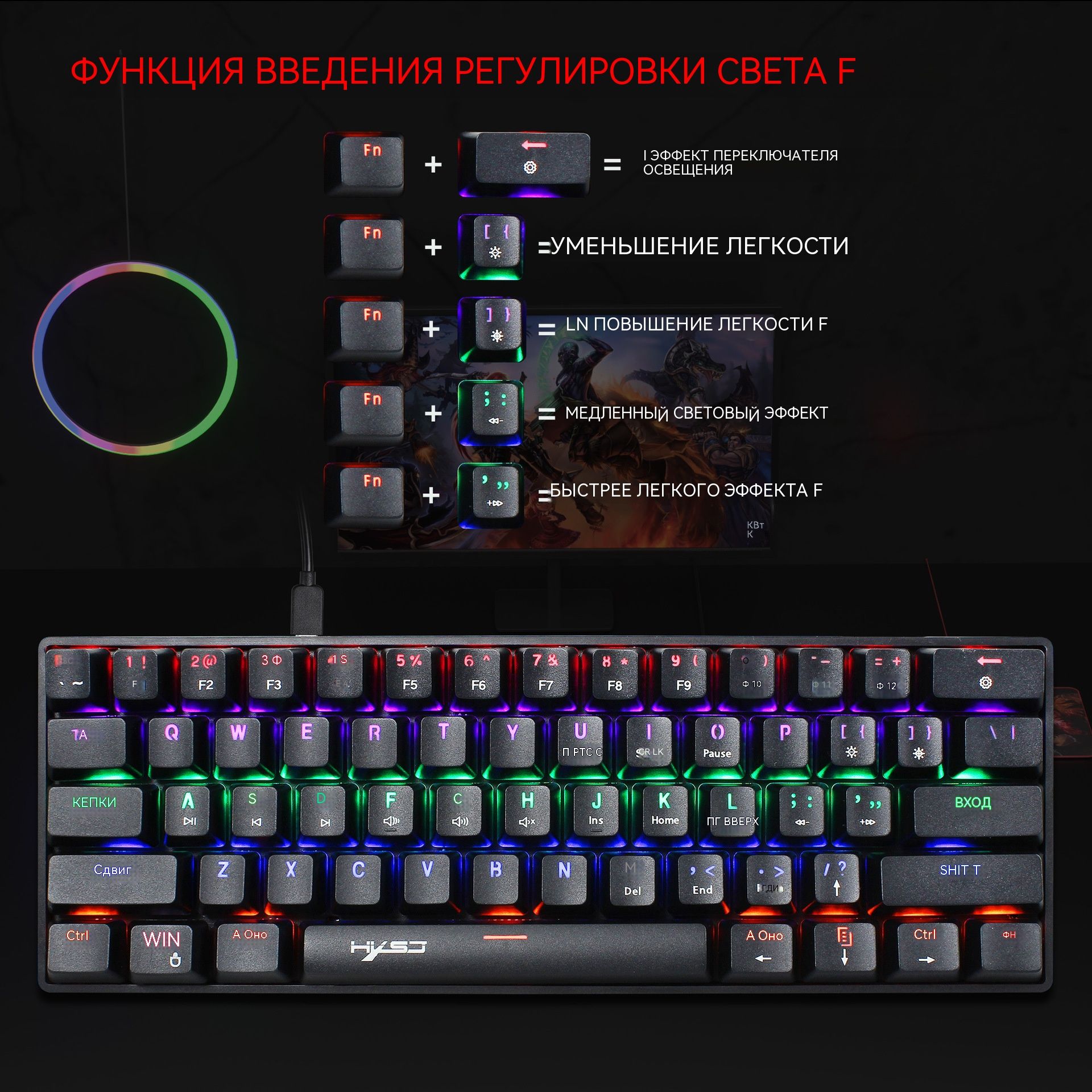 Оптико-механическая, Механическая клавиатура ITEL V900 купить по низкой ...