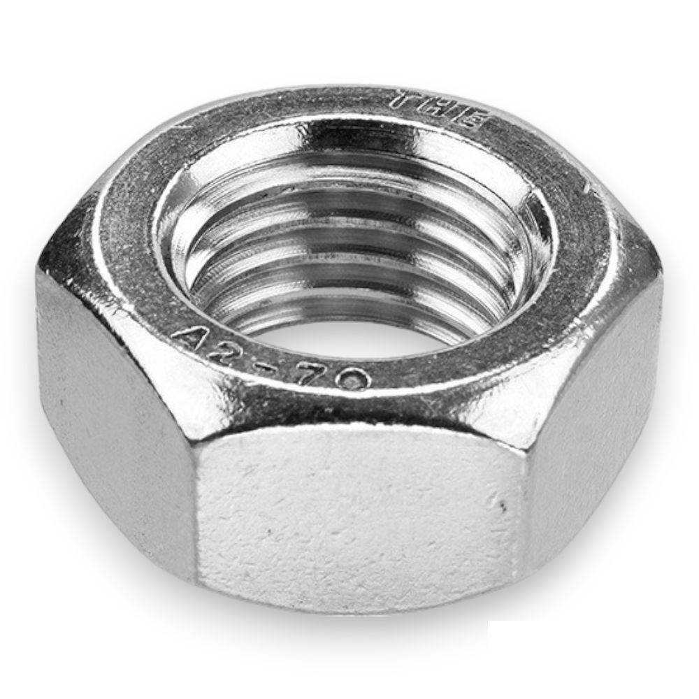 ГайкашестиграннаяМ8DIN934ГОСТ5915,нержавеющаястальА2(набориз10шт.)КРЕПКОМ