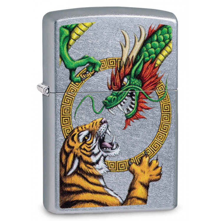 Зажигалка бензиновая ZIPPO Dragon Design Street Chrome #1