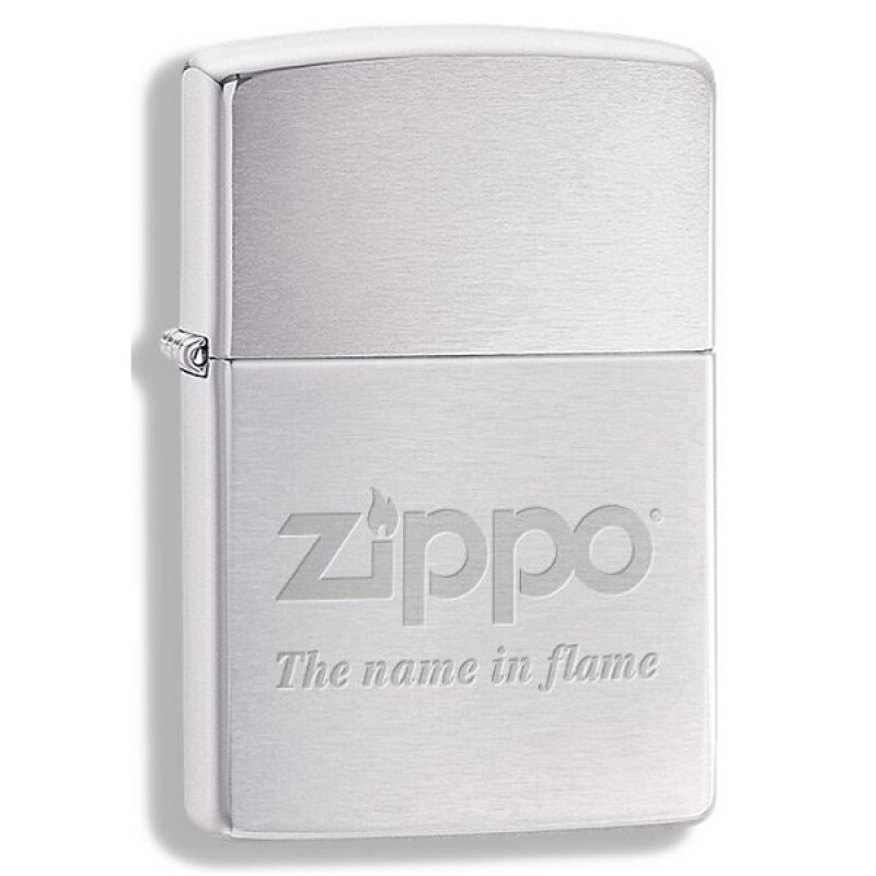 Зажигалка бензиновая ZIPPO Name In Flame Brushed Chrome #1