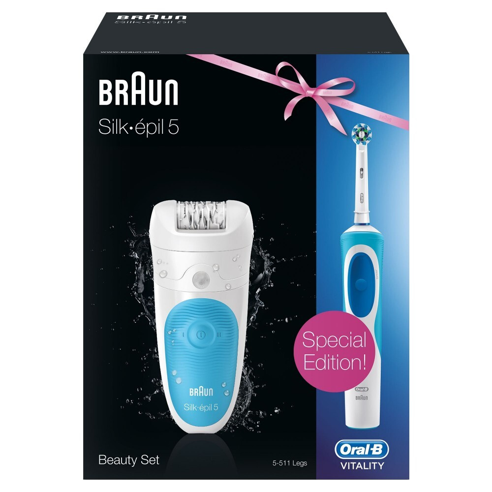 Эпилятор Braun Silk-epil 5 5-511 + Электрическая зубная щетка Oral-B Vitality Cross Action D12.513  #1