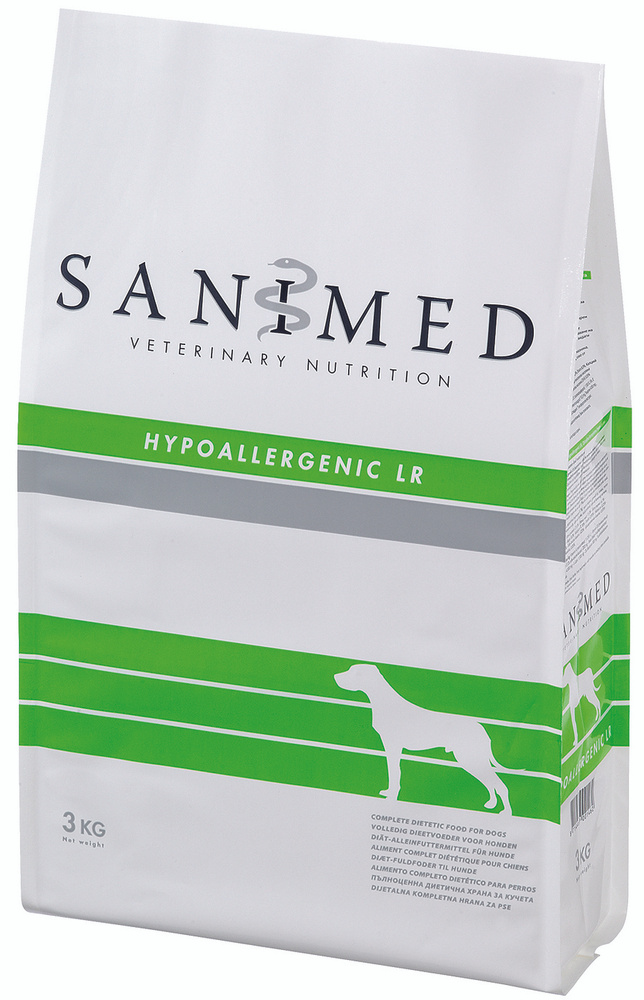 Корм сухой SANIMED dog Hypoallergic LR для взрослых собак при пищевой ...