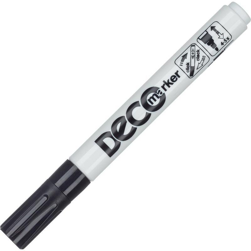 Маркер краска ICO DECO, лаковый, 2-4 мм, черный #1