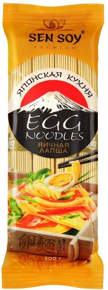 Лапша яичная Sen Soy Premium Egg Noodles, 300 г * 4 шт. #1