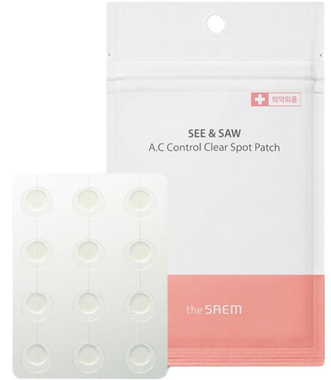 THE SAEM патчи точечные для проблемной кожи лица от прыщей SEE  SAW  CONTROL SPOT PATCH, 24 шт — купить в интернет-магазине OZON с быстрой  доставкой