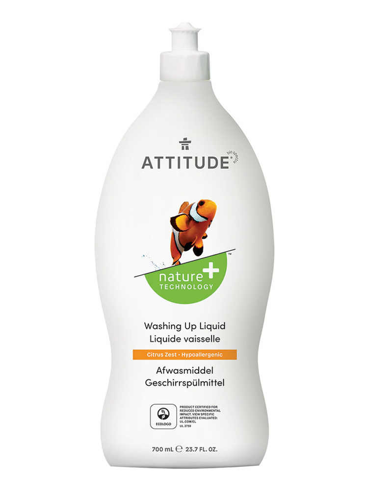 Attitude Экологическое средство для мытья посуды Гипоаллергенное Citrus Zest 700 мл #1