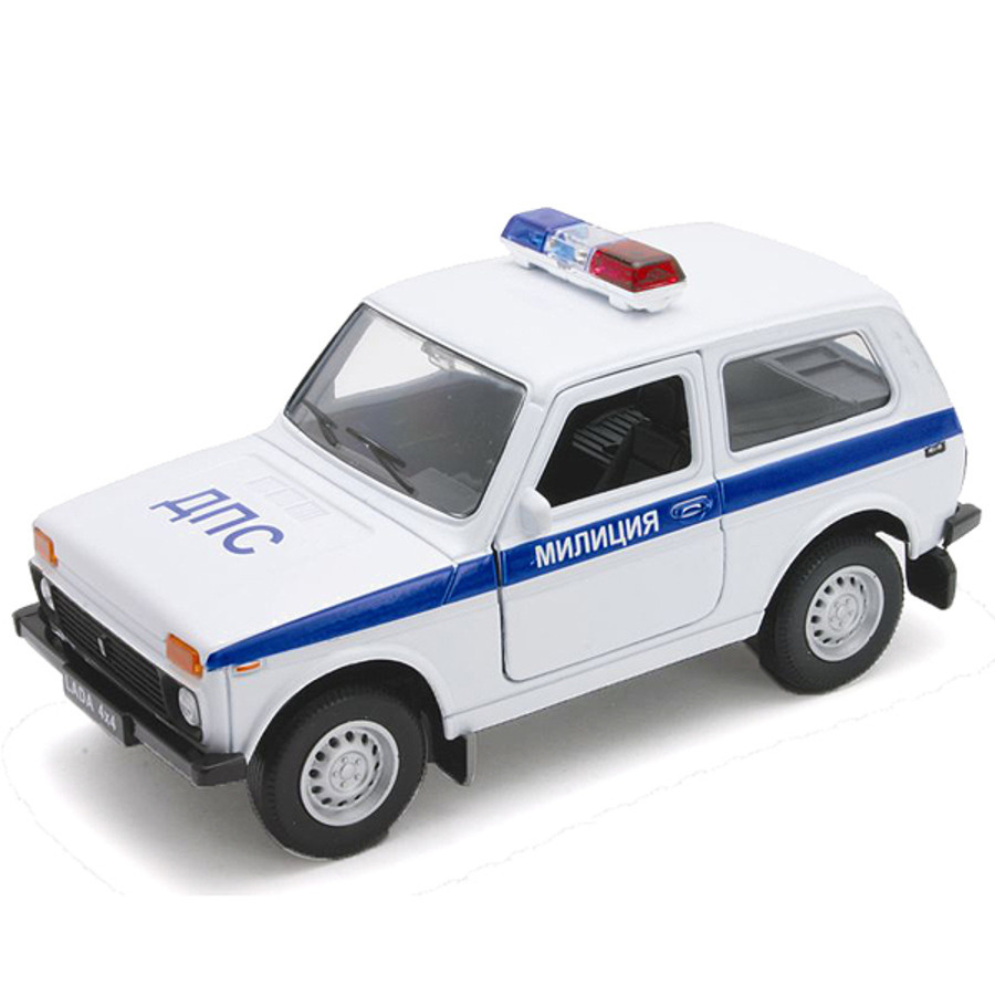 Модель машины 1:34-39 LADA 4x4 МИЛИЦИЯ ДПС (Welly 42386PB)