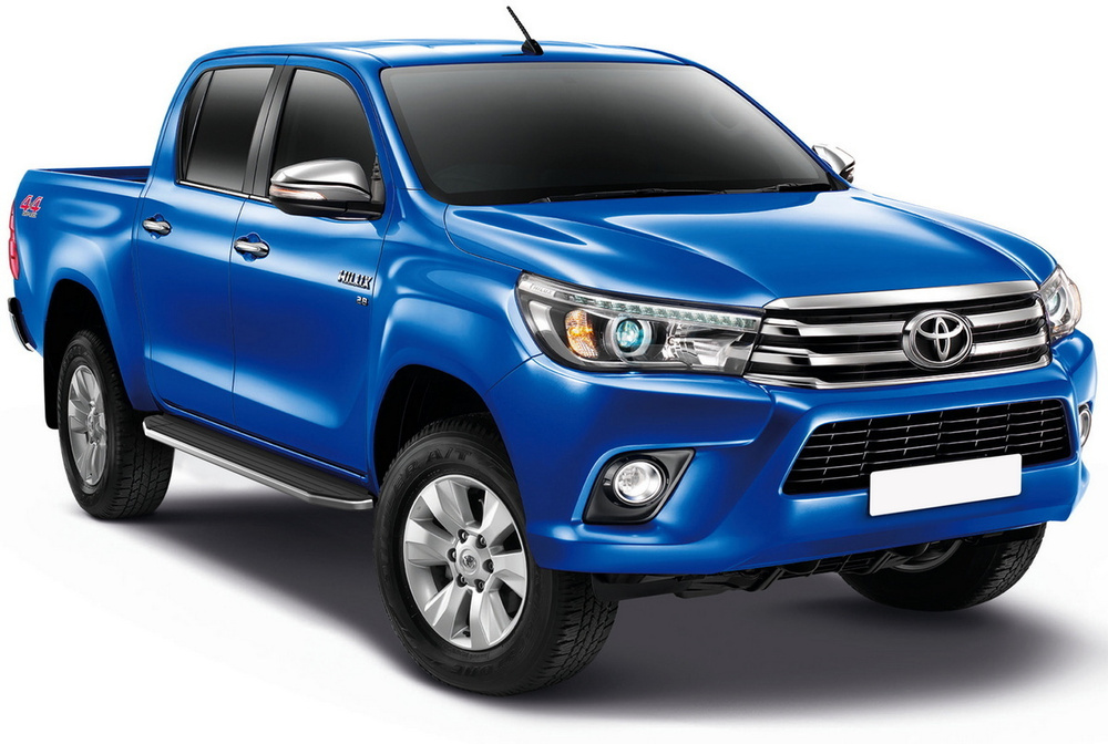 Пороги на автомобиль "Premium" Rival для Toyota Hilux VIII 2015-2020 2020-н.в., 193 см, 2 шт., алюминий, #1
