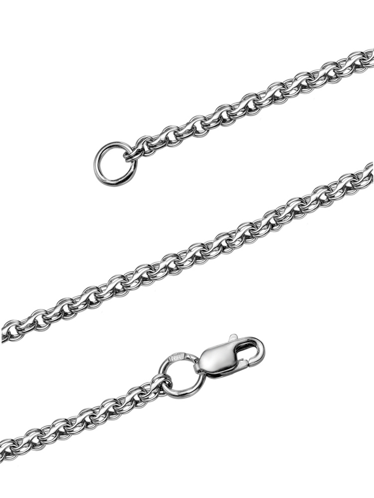 Сорокин Цепочка цепь из родированное серебра ручной вязки гарибальди ...